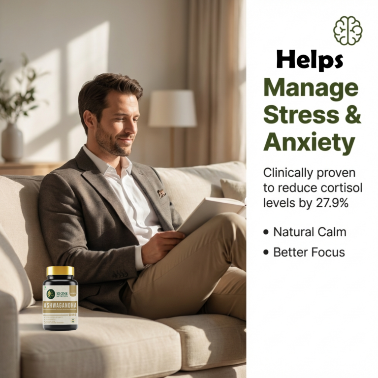 Ayurvedic Ashwagandha capsule for stress and energy support