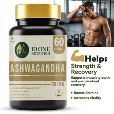 Ayurvedic Ashwagandha capsule for stress and energy support